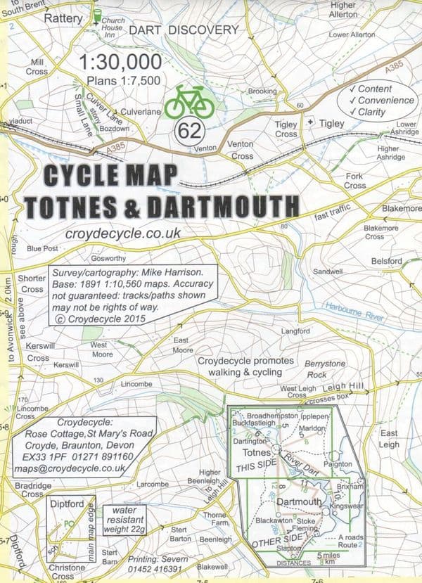 Totnes & Dartmouth Cycling Map