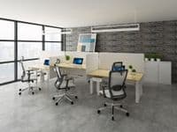 Back-to-Back Standing Desk | Electric Quad Motor Height Adjustable