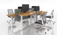 Back-to-Back Standing Desk | Electric Quad Motor Height Adjustable