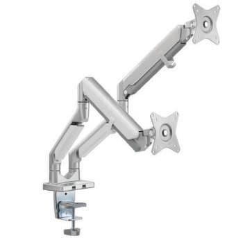 Dual Monitor Arm: Gas Assist, 2 USB Ports