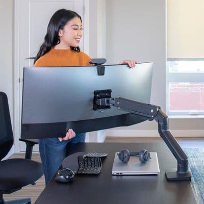 Monitor Personal Computer Shoulder Adjustable Monitor Arms & Stands | Improve Posture & Reduce Neck Strain ...