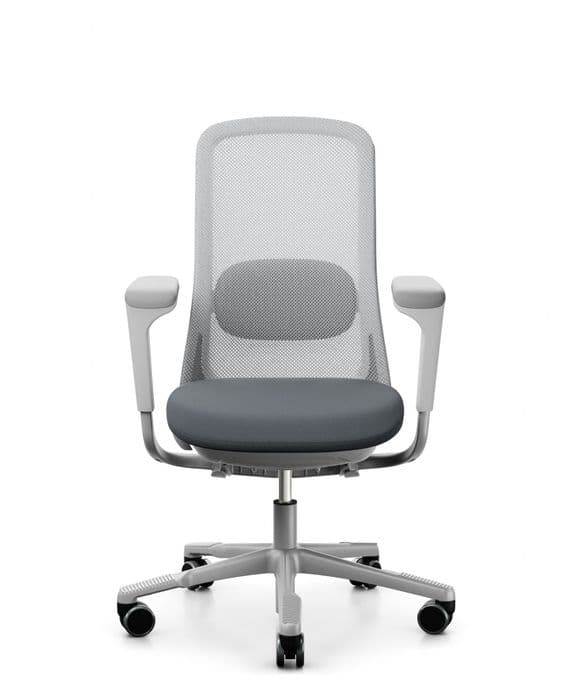 HÅG SoFi 7500 – Quick Ship | Mesh High-Back Ergonomic Chair – Silver & Grey