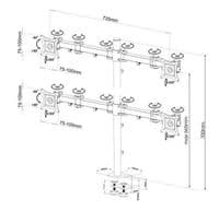 Quad Fixed Monitor Arm