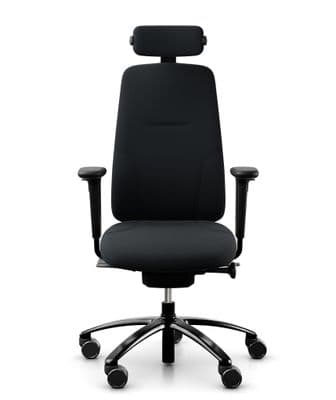 Rh Logic 220 Black  High Back Office Chair  with Coccyx Cut Out  Armrests and Neckrest