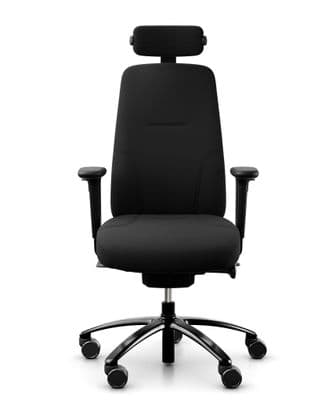 Rh Logic 220 Black  High Back Office Chair with XL Seat  Armrests and Neckrest
