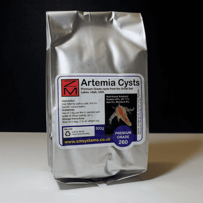 ZM Brine Shrimp Artemia Cysts Premium 260 Grade (95+% hatch rate)