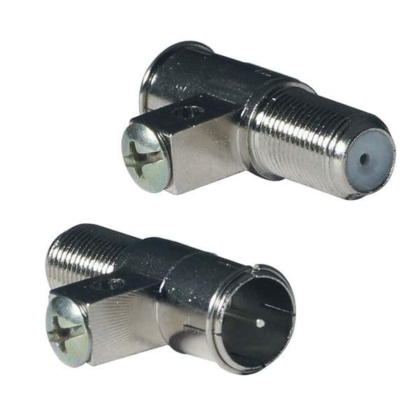 F connector Brass with Earth Terminal (ve2)