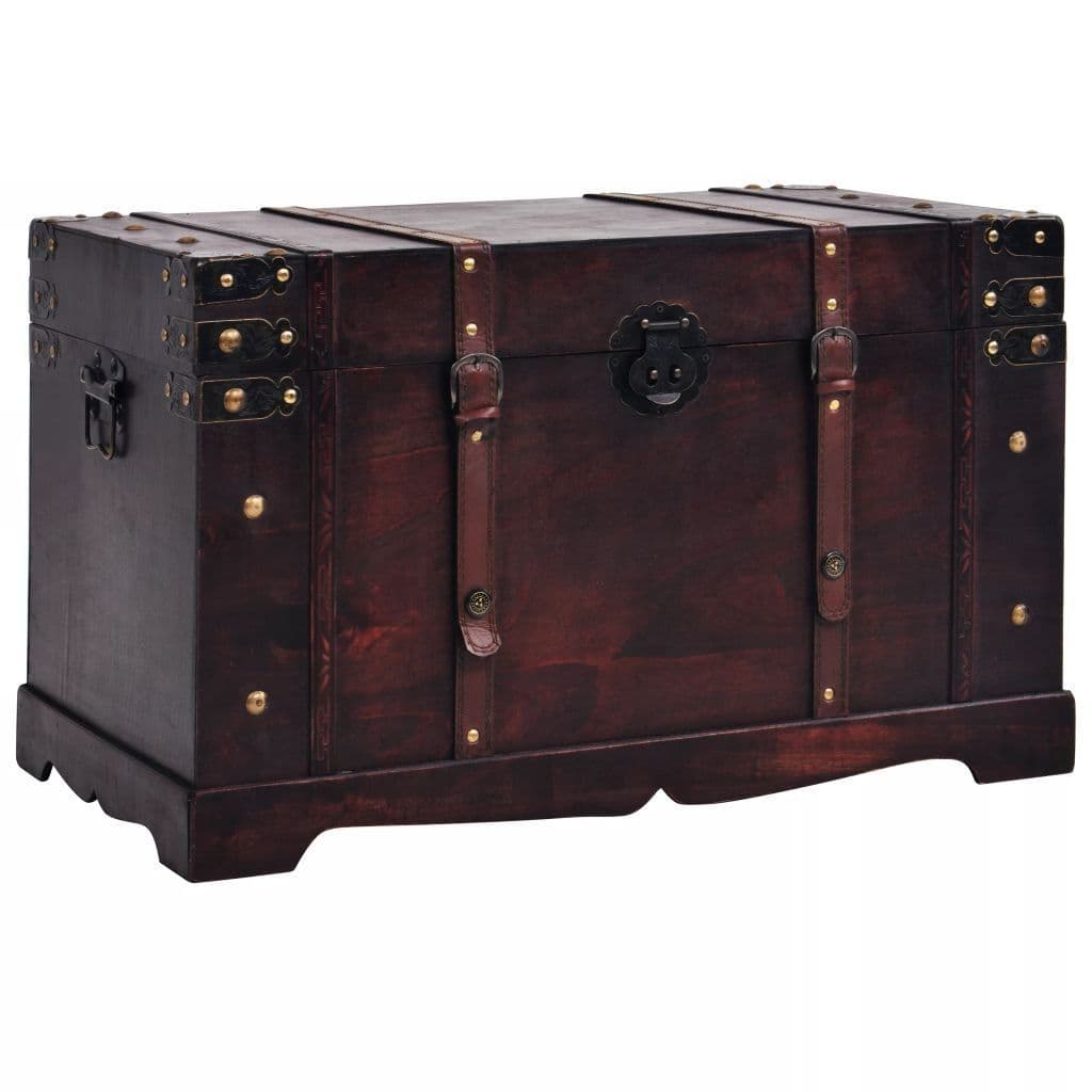 Vintage Large Wooden Treasure Storage Chest / Coffee Table