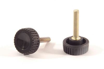 Knurled Thumb Screw M5 x 25mm Black