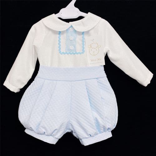 *Clearance* Baby Boy Blue Waffle Jam Pants Outfit "MYD216"