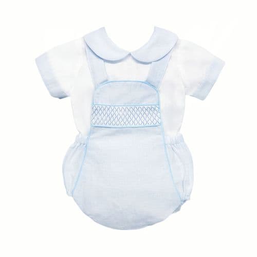 *SALE* Baby Boy Blue Check Romper with Top "MYD2450B"
