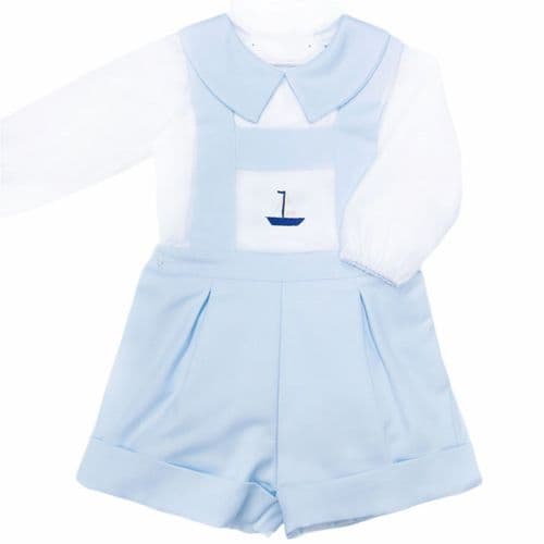 *SALE* Baby Boy Blue Cotton Dungaree with Shirt "MYDE004"