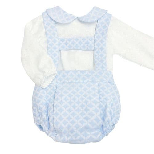 *SALE* Baby Boy Blue Daimond Romper with Shirt "LM168"