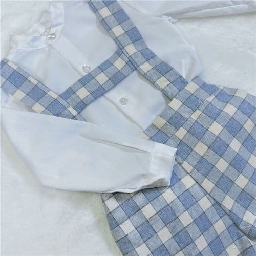 *SALE* Baby Boy Blue Tartan outfit with Shirt "MYD2391B"