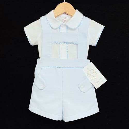 *SALE* Baby Boy Blue Waffle Shorts with Shirt "MYD104"