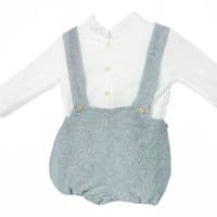 *SALE* Baby Boy Grey Strap Shorts with Shirt 