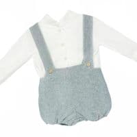*SALE* Baby Boy Grey Strap Shorts with Shirt 