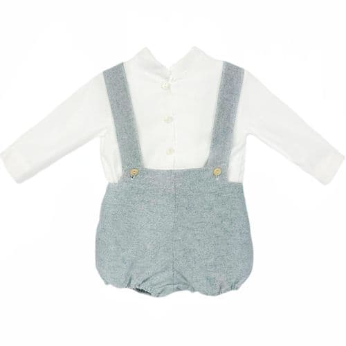 *SALE* Baby Boy Grey Strap Shorts with Shirt "MYDB2485"