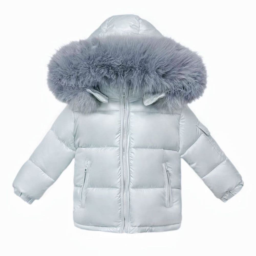 Puffer Coat Boys Faux Fur Coat Baby Boy Puffer Coat With Fur Hood