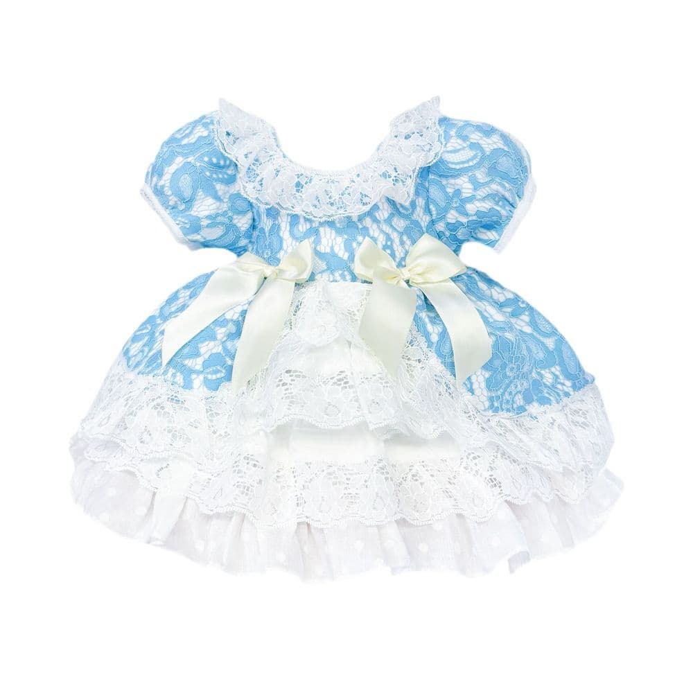 *SALE* Baby Girl Blue Lace Puff Ball Dress "2409 Blue"