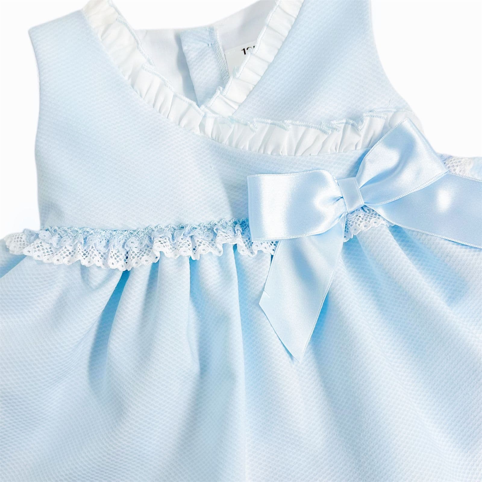 princess polly baby blue dress Genuine Vintage 70's 80's Hand Made Dress Baby Blue Waffle Fabric Size  14-16 main image 1