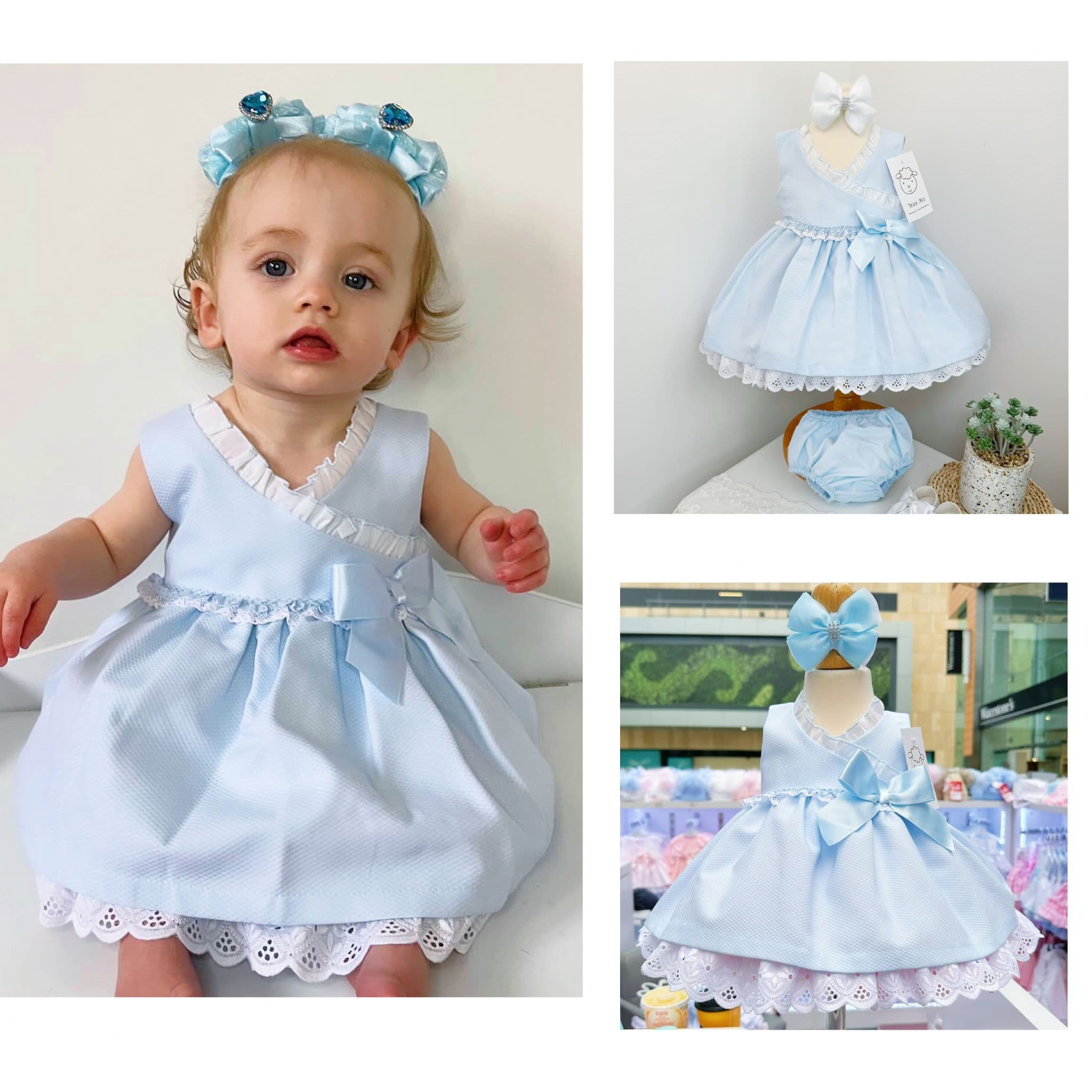 Boutique Clearance Baby Girl Puffball Dress SALE Baby Girl Blue