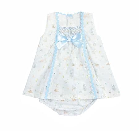 *SALE* Baby Girl Bunny Print Summer Dress with Pants 