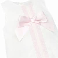 *SALE* Baby Girl Ivory  Cotton A Line Lacey Dress with Pants 