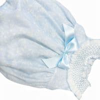 *SALE* Baby Girl Pale Blue Floral Smocked Collar Romper 