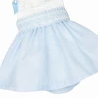 *SALE* Baby Girl Pale Blue Shoulder Bow Dress with Pants 