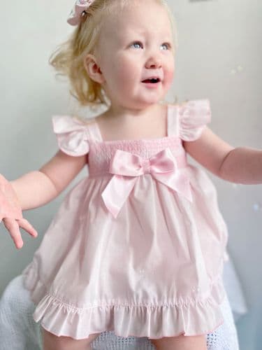 *SALE* Baby Girl Pale Pink Sun Dress with Knickers "MYD2340P"