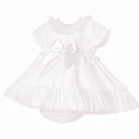 *SALE* Baby Girl Pink Cotton Dress Tulle Details with Pants 