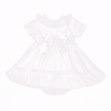 *SALE* Baby Girl Pink Cotton Dress Tulle Details with Pants 
