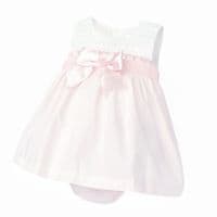 *SALE* Baby Girl Pink Cotton Embroidery Dress with Pants 