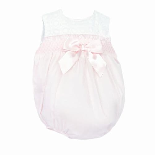 *SALE* Baby Girl Pink Cotton Embroidery Romper "MYD25008"