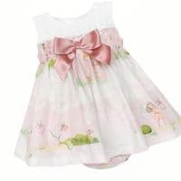 *SALE* Baby Girl Pink Cotton Fairy Dress with Pants 