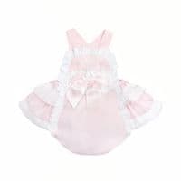 *SALE* Baby Girl Pink Cotton Frilly Romper with Top 