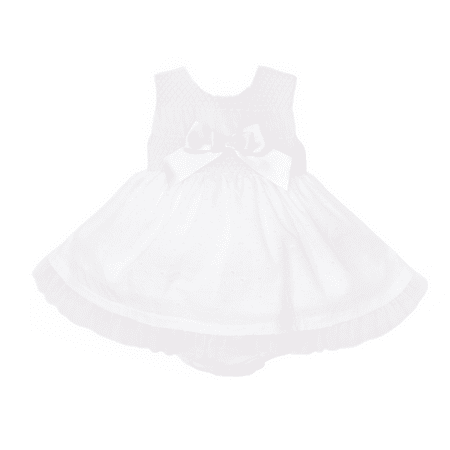 *SALE* Baby Girl Pink Cotton Plumetis Smocked Dress with Pants 