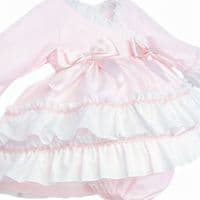 *SALE* Baby Girl Pink Cotton Puff Ball Dress with Pants 