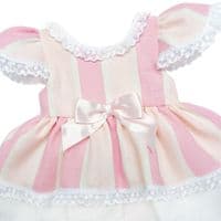 *SALE* Baby Girl Pink&Cream Puff Dress with Pants 