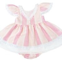 *SALE* Baby Girl Pink&Cream Puff Dress with Pants 