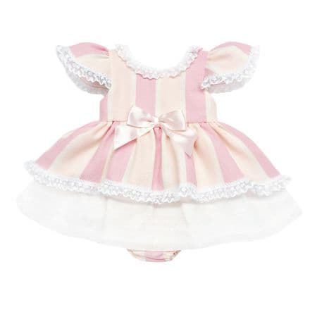 *SALE* Baby Girl Pink&Cream Puff Dress with Pants 