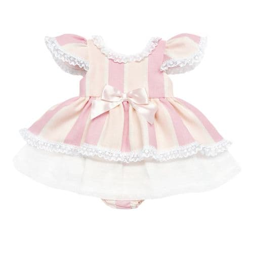 *SALE* Baby Girl Pink&Cream Puff Dress with Pants "MYD2467"