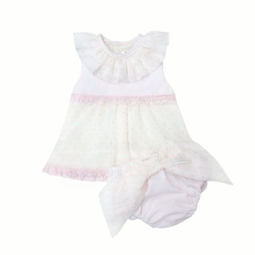 *SALE* Baby Girl Pink&Cream Spotty Top with Bow Pants "MYD2464"