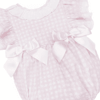 *SALE* Baby Girl Pink Floral Print Frilly Shoulder Romper 