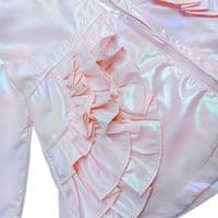 *SALE* Baby Girl Pink Iridescent Frilly Summer Jacket with Hood 