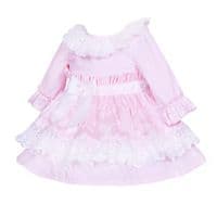 *SALE* Baby Girl Pink Jacquard Lacey Puff Ball Dress 