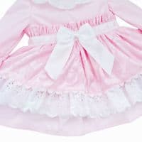 *SALE* Baby Girl Pink Jacquard Lacey Puff Ball Dress 