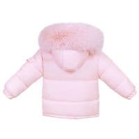 *SALE* Baby Girl Pink Puffer Coat with Faux Fur Hood 