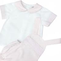 *SALE* Baby Girl Pink Smocked Romper  with Top 